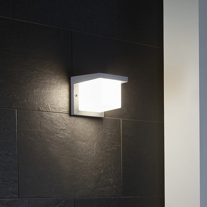 Eglo 65045 - LED sieninis lauko šviestuvas DESELLA PRO LED/10W/230V IP54 sidabras
