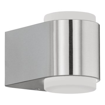 Eglo 65054 - LED sieninis lauko šviestuvas BRIONES PRO 2xLED/3W/230V IP44 blizgus chromas