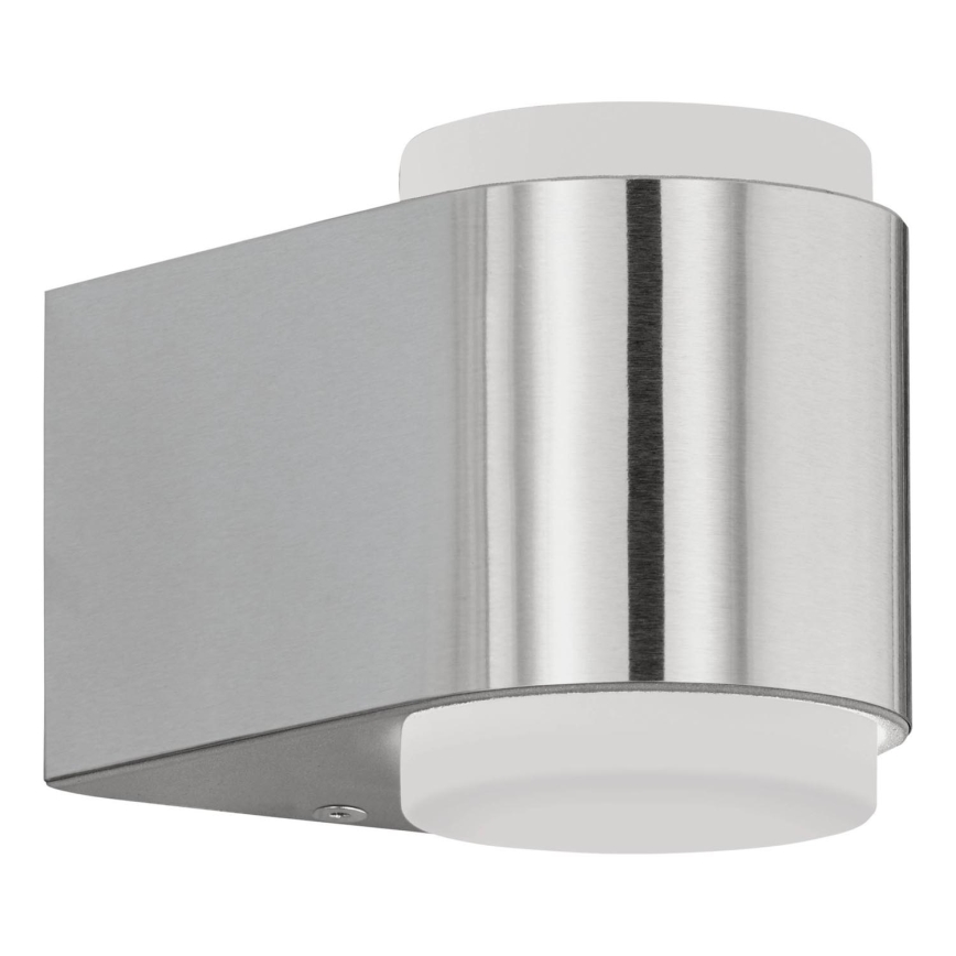 Eglo 65054 - LED sieninis lauko šviestuvas BRIONES PRO 2xLED/3W/230V IP44 blizgus chromas