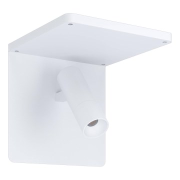 Eglo 67562 - LED Sieninis šviestuvas su lentyna CIGLIE LED/8,1W/230V balta