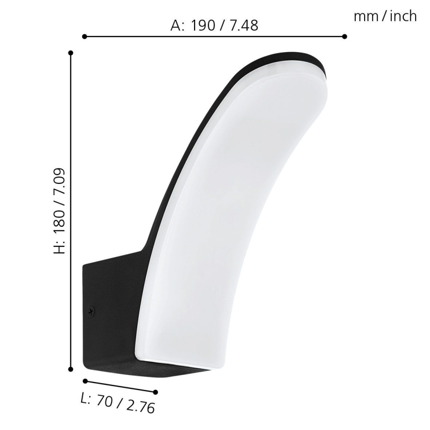 Eglo 74021 - LED sieninis lauko šviestuvas LACONELLA LED/11,5W/230V 4000K IP44