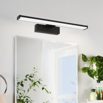 Eglo 74061 - LED vonios veidrodžio apšvietimas GALENZANA LED/7,4W/230V 4000K 40 cm IP44 juoda
