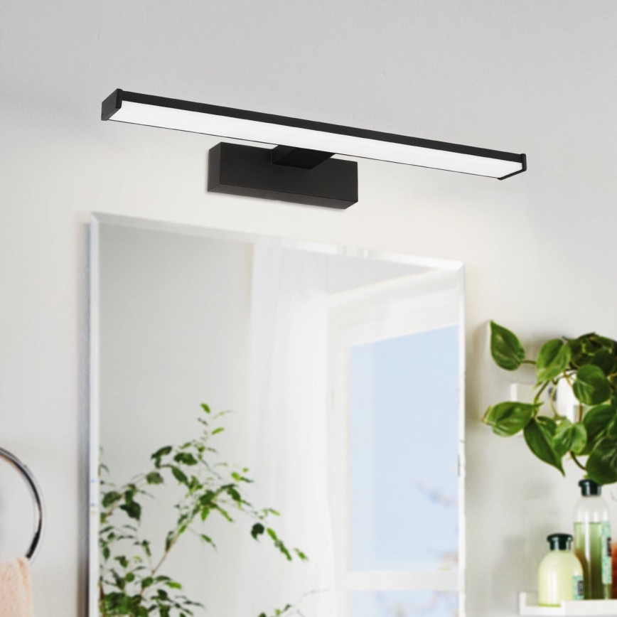 Eglo 74061 - LED vonios veidrodžio apšvietimas GALENZANA LED/7,4W/230V 4000K 40 cm IP44 juoda