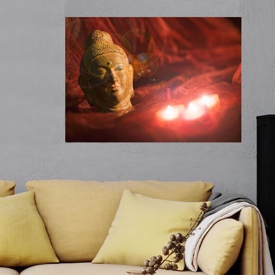 Eglo 75039 - LED dekoratyvinis paveikslas BUDDHA 3xLED/0,02W/2xAA 30x45 cm