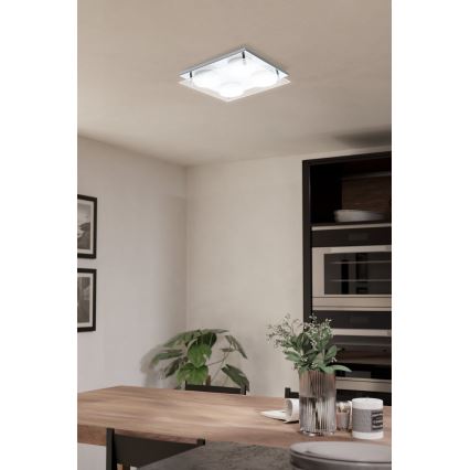 Eglo 75329 - LED lubinis šviestuvas ABIOLA 4xLED/6W/230V blizgus chromas