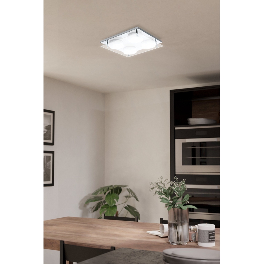 Eglo 75329 - LED lubinis šviestuvas ABIOLA 4xLED/6W/230V blizgus chromas