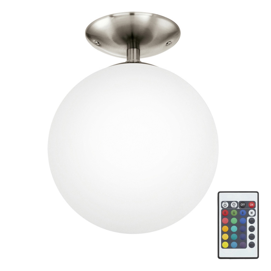 Eglo 75358 - RGBW Pritemdomas lubinis šviestuvas RONDO-C 1xE27/7,5W/23V diametras 25 cm + nuotolinio valdymo pultas