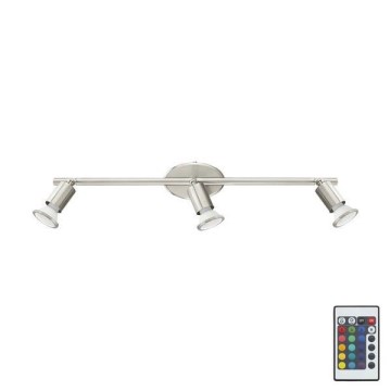 Eglo 75385 - LED RGB Pritemdomas akcentinis šviestuvas BUZZ-C 3xGU10/4W/230V + nuotolinio valdymo pultas