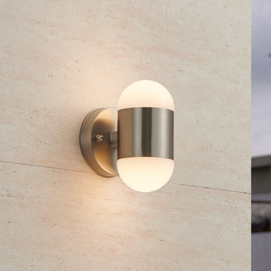 Eglo 75392 - LED lauko sieninis šviestuvas MEROLA 2xLED/3,7W/230V IP44, matinis chromas