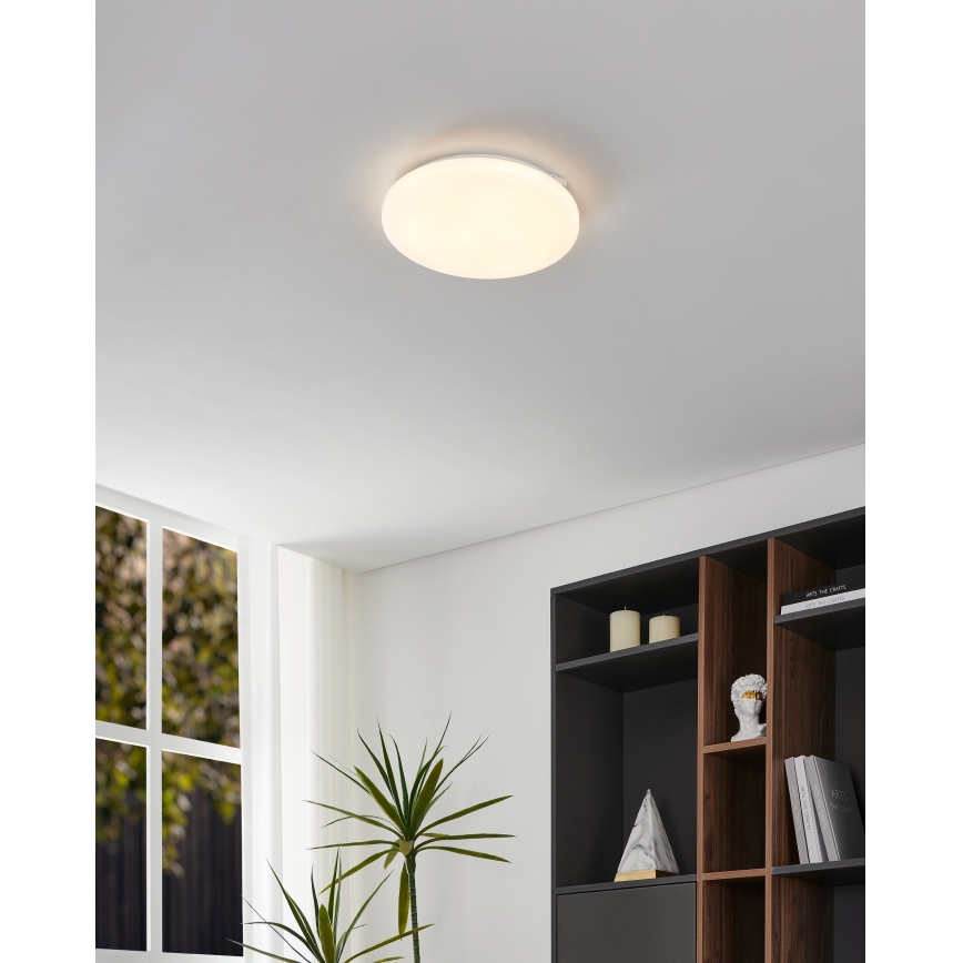 Eglo - LED lubinis šviestuvas su judesio jutikliu LED/15,5W/230V 3000K diametras 33 cm balta