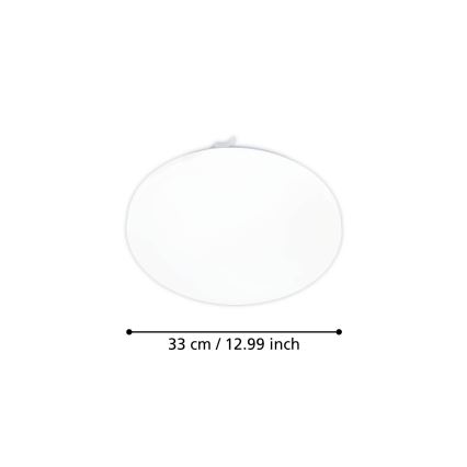 Eglo - LED lubinis šviestuvas su judesio jutikliu LED/15,5W/230V 3000K diametras 33 cm balta