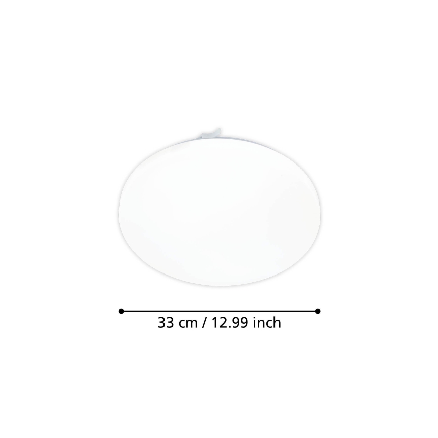 Eglo - LED lubinis šviestuvas su judesio jutikliu LED/15,5W/230V 3000K diametras 33 cm balta