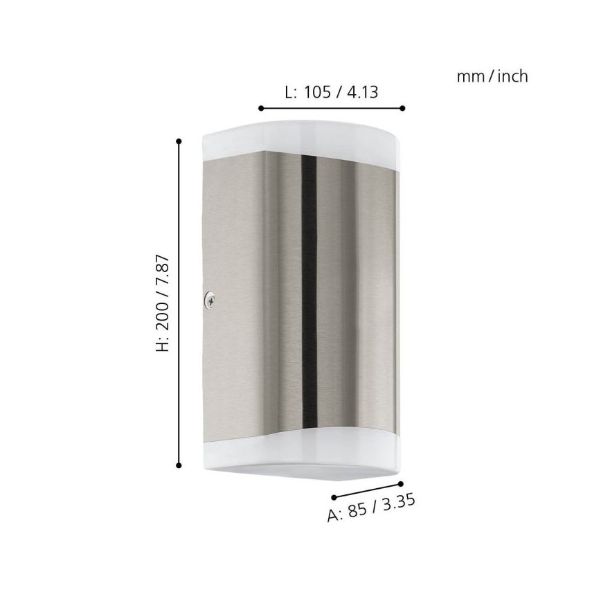 Eglo - LED Lauko sieninis šviestuvas 2xGU10/4,6W/230V IP44