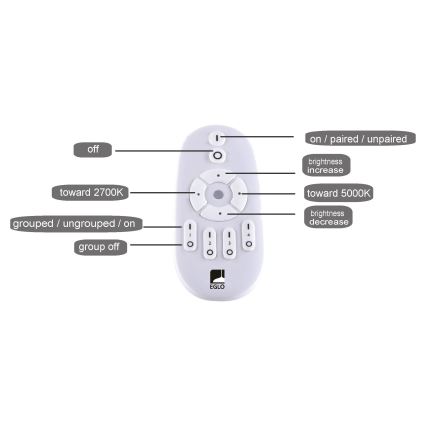 Eglo - LED Reguliuojamas skydelis LED/25W/230V 2700-5000K + valdymo pultas