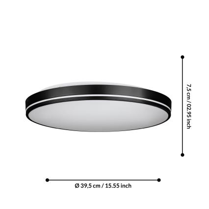 Eglo - LED Reguliuojamas lubinis šviestuvas LED/22W/230V 3000-6500K + valdymo pultas