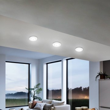 Eglo 75763 - KOMPLEKTAS 3x LED įleidžiamas lubinis šviestuvas ZUJAR LED/3,4W/230V balta