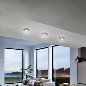 Eglo 75765 - KOMPLEKTAS 3x LED įleidžiamas lubinis šviestuvas ZUJAR LED/3,4W/230V matinis chromas