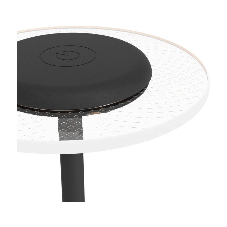 Eglo - jutiklinė įkraunama reguliuojama LED RGBW stalinė lempa, LED/5V, 2000 mAh, juoda