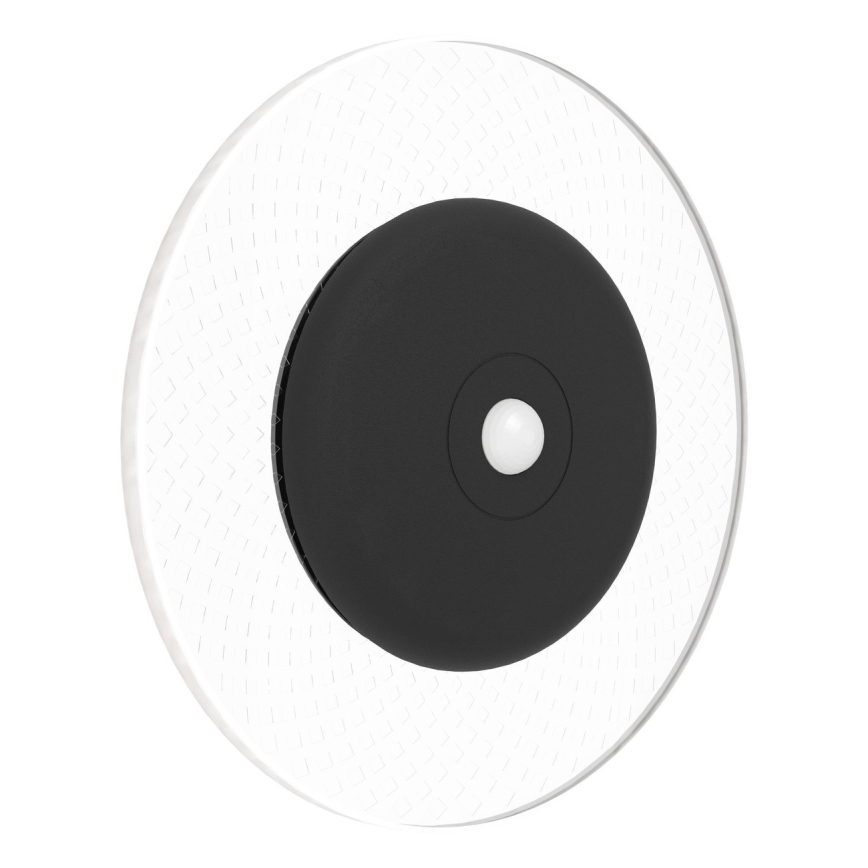 Eglo - LED RGBW dimeriuojamas įkraunamas sieninis šviestuvas su judesio ir sutemos jutikliu LED/5V 2000 mAh juodas + nuotolinis valdymas