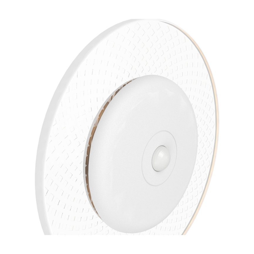 Eglo - LED RGBW dimeriuojamas įkraunamas sieninis šviestuvas su judesio ir sutemų jutikliu LED/5V 2000 mAh baltas + nuotolinis pultelis