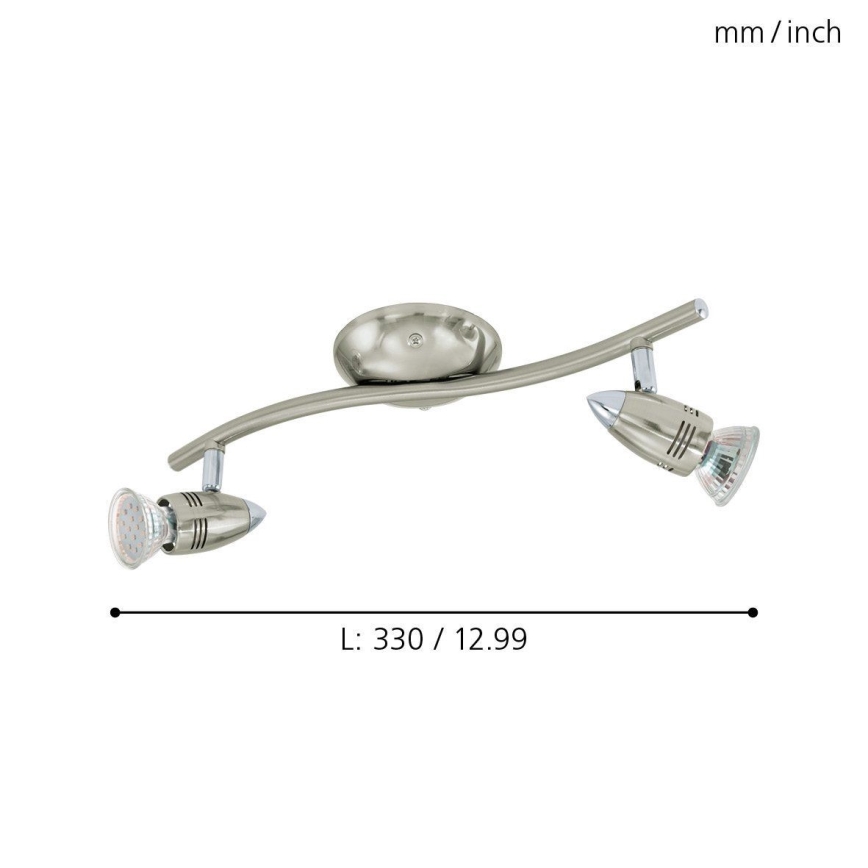 Eglo 78023 - LED Akcentinis šviestuvas MAGNUM 2xGU10/3W/230V 3000K matinis chromas