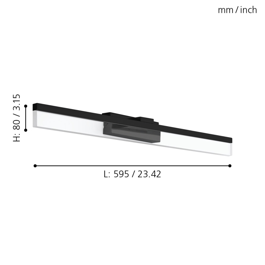 Eglo 780432 - LED vonios veidrodžio apšvietimas YANGUAS LED/11W/230V 3000K 59,5 cm IP44