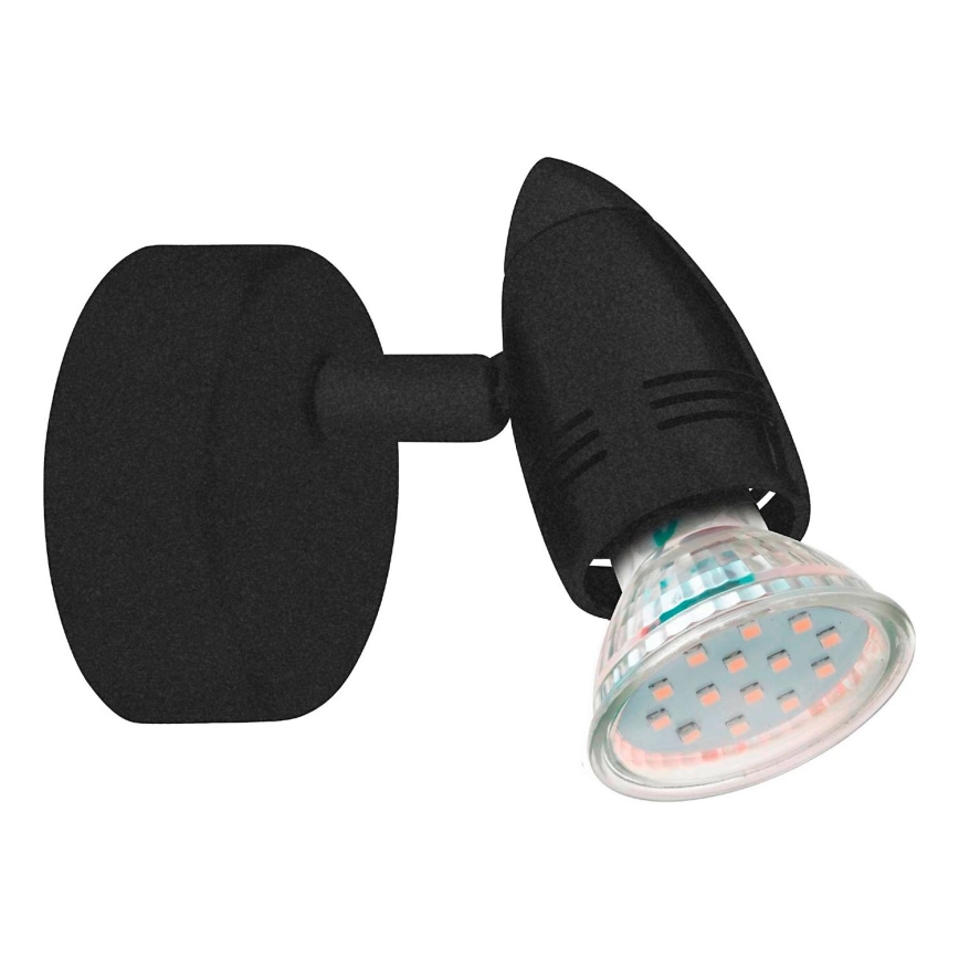 Eglo 780443 - LED sieninis akcentinis šviestuvas SABADELL 1xGU10/2,8W/230V 3000K juoda