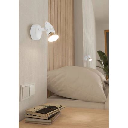 Eglo 780447 - LED sieninis akcentinis šviestuvas SABADELL 1xGU10/2,8W/230V 3000K balta