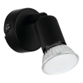 Eglo 780457 - LED sieninis akcentinis šviestuvas ESCALERA 1xGU10/2,8W/230V 3000K juoda