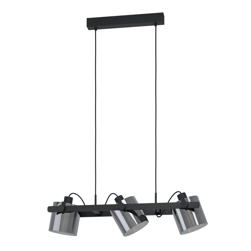 Eglo 780478 - Pakabinamas sietynas CALERINO 3xE27/40W/230V juoda