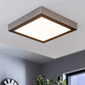 Eglo 78218 - LED lubų šviestuvas FUEVA LED/22W/230V 30x30 cm matinis chromas