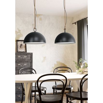 Eglo 78444 - Pakabinamas sietynas HODSOLL 2xE27/40W/230V juoda/ruda