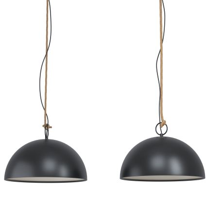 Eglo 78444 - Pakabinamas sietynas HODSOLL 2xE27/40W/230V juoda/ruda