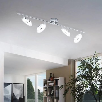 Eglo 78684 - LED taškinis šviestuvas DORNES 4xLED/4,5W/230V blizgus chromas