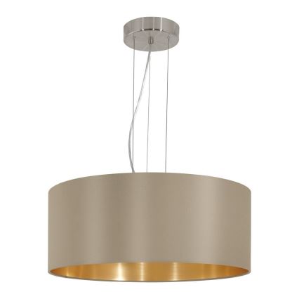 Eglo 78693 - Pakabinamas sietynas MASERLO 3xE27/60W/230V diametras 53 cm smėlio spalva/varis