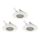 Eglo 78704 - KOMPLEKTAS 3x LED įleidžiamas lubinis šviestuvas PENETO 1xGU10/3,3W/230V balta