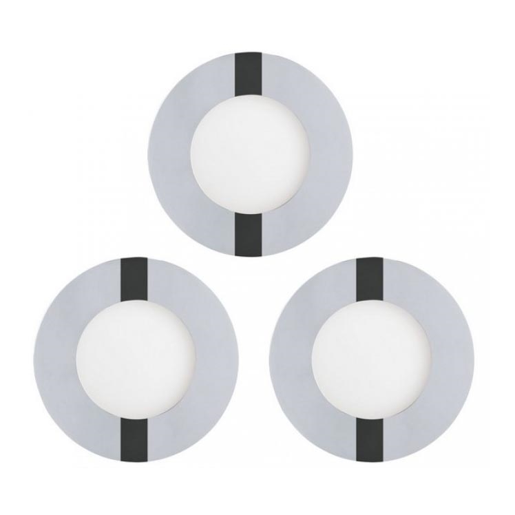 Eglo 78733 - KOMPLEKTAS 3x LED įleidžiamas lubinis vonios šviestuvas FUEVA 1xLED/2,7W/230V IP44