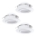 Eglo 78755 - KOMPLEKTAS 3x LED įleidžiamas lubinis šviestuvas PINEDA 1xLED/6W/230V 3000K balta