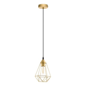 Eglo 79259 - pakabinamas šviestuvas BYRON su laidu, 1xE27/60W/230V, žalvario apdaila