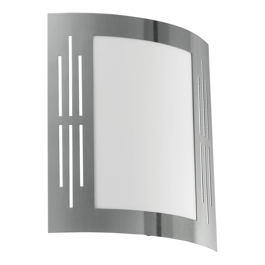 Eglo 79282 - Lauko sieninis šviestuvas CITY 1xE27/60W/230V blizgus chromas IP44