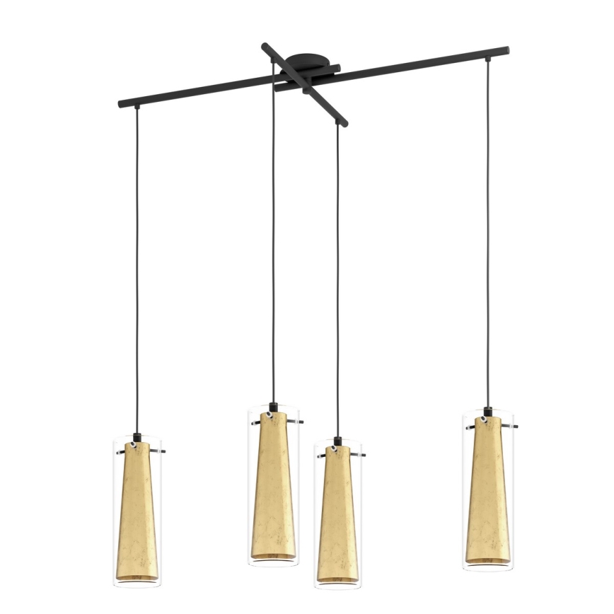 Eglo 79344 - Pakabinamas sietynas PINTO GOLD 4xE27/40W/230V auksas