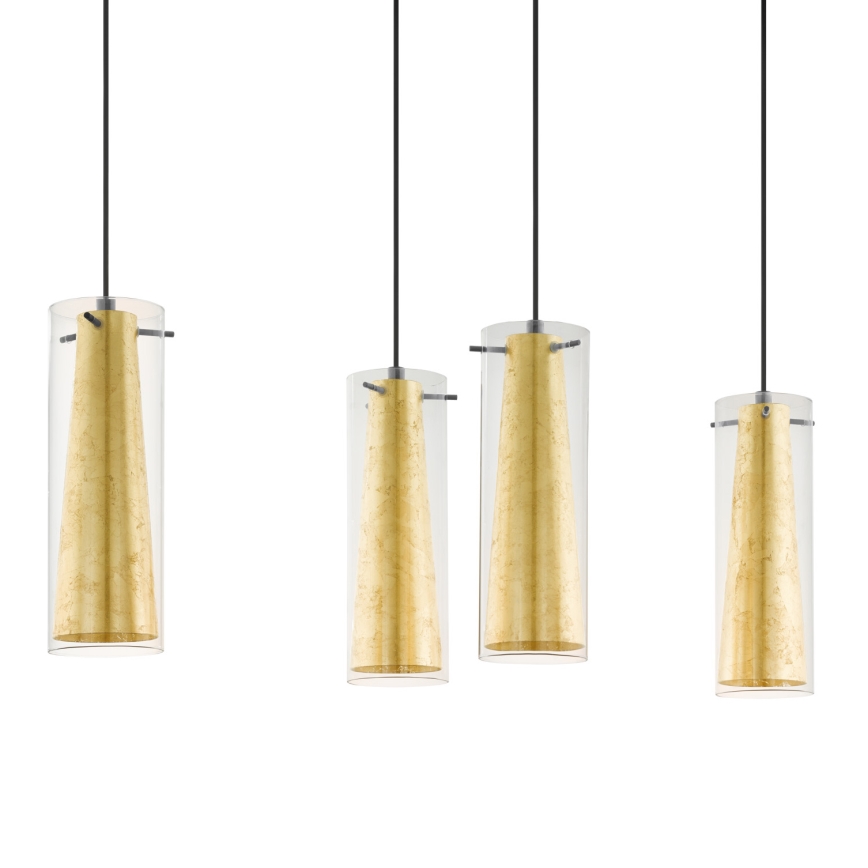 Eglo 79344 - Pakabinamas sietynas PINTO GOLD 4xE27/40W/230V auksas