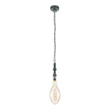 Eglo 79407 - LED liustra ant grandinės PENSILVA 1xE27/8W/230V juoda