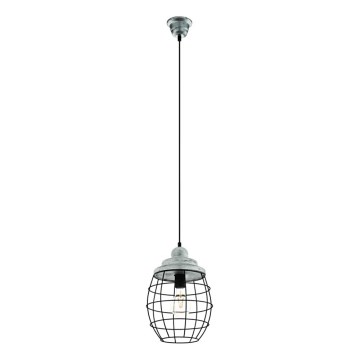 Eglo 79435 - pakabinamas šviestuvas BAMPTON su laidu 1xE27/60W/230V pilka/juoda