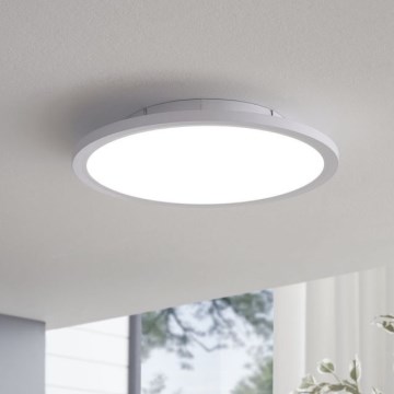 Eglo 79469 - LED Pritemdomas lubinis šviestuvas POZZALLO LED/21W/230V 2700-6500K balta + nuotolinio valdymo pultas