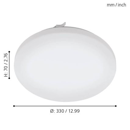 Eglo 79523 - LED lubinis vonios šviestuvas TUSCOLA LED/14,6W/230V IP44