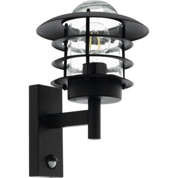 Eglo 79555 - Lauko sieninis šviestuvas su jutikliu ZAMALENA 1xE27/60W/230V IP44