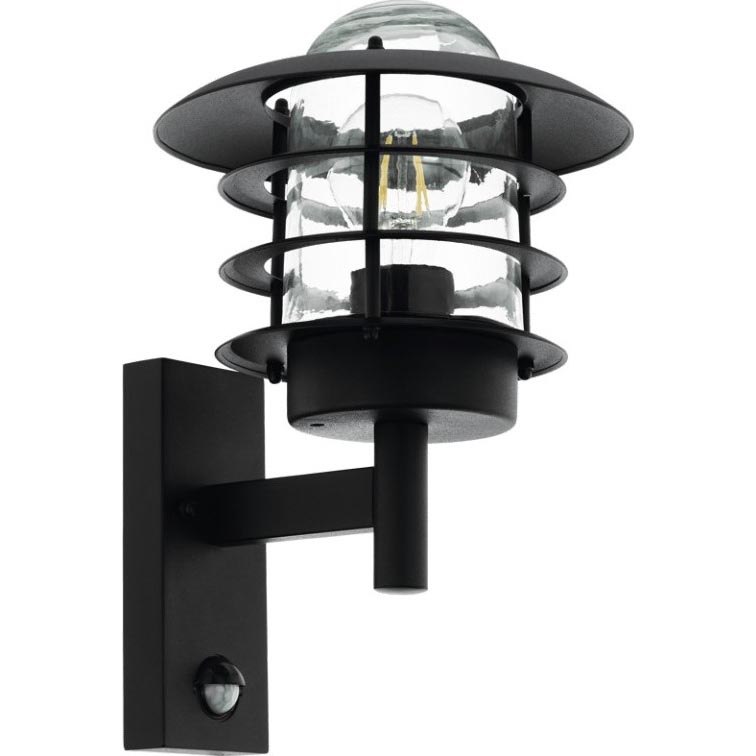 Eglo 79555 - Lauko sieninis šviestuvas su jutikliu ZAMALENA 1xE27/60W/230V IP44