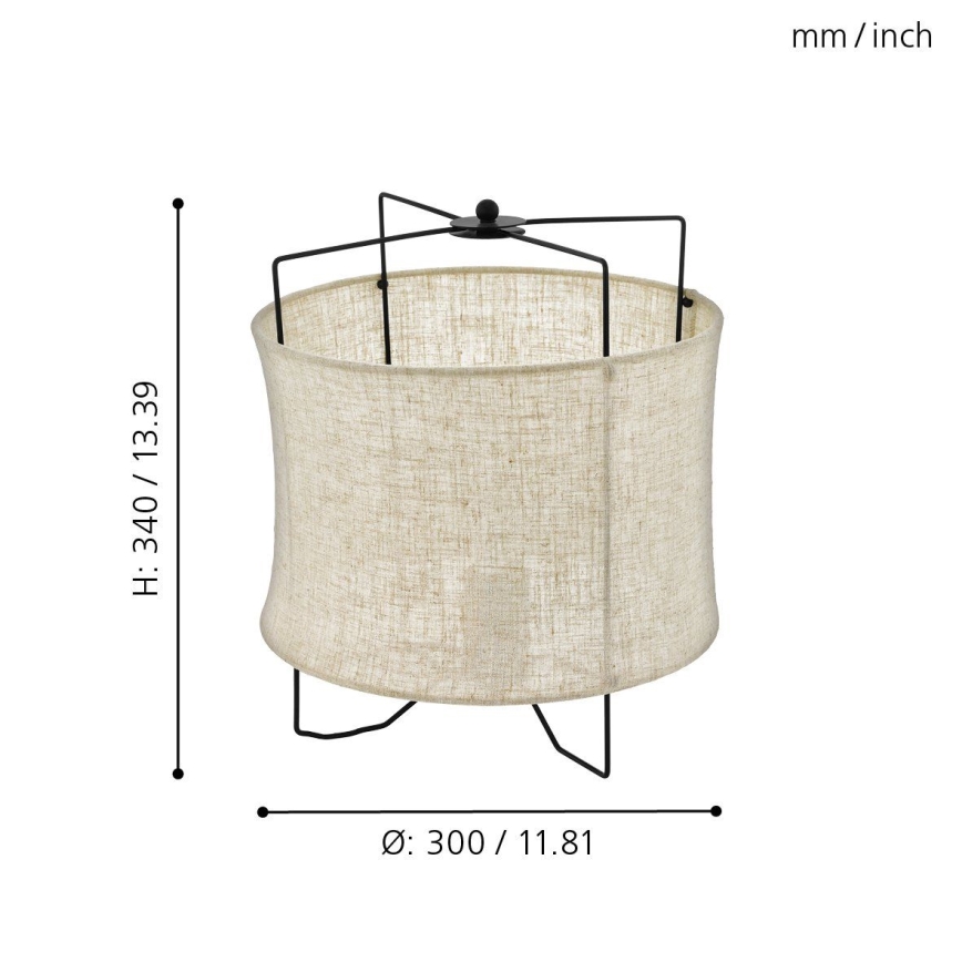 Eglo 79645 - Stalinis šviestuvas BRIDEKIRK 1xE27/40W/230V smėlio spalvos