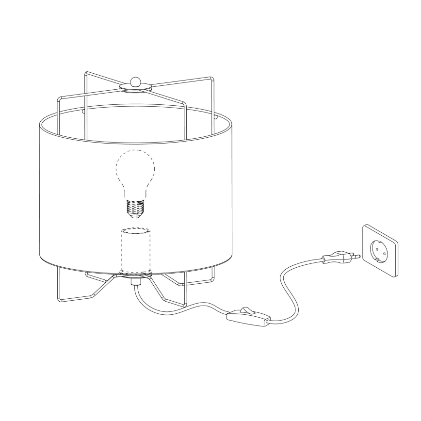 Eglo 79645 - Stalinis šviestuvas BRIDEKIRK 1xE27/40W/230V smėlio spalvos